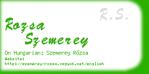 rozsa szemerey business card